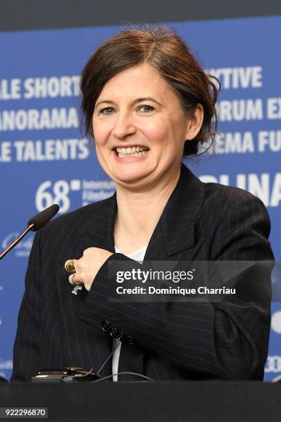 Pernille Fischer Christensen at the 'Becoming Astrid' press conference during the 68th Berlinale International Film Festival Berlin at Grand Hyatt...