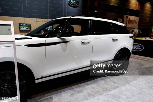 Land Rover Range Rover Velar is on display at the 110th Annual Chicago Auto Show at McCormick Place in Chicago, Illinois on February 9, 2018.