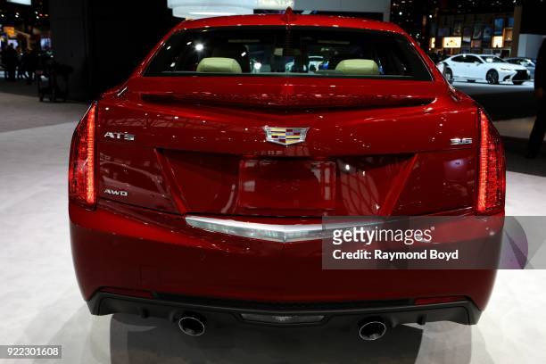 Cadillac ATS is on display at the 110th Annual Chicago Auto Show at McCormick Place in Chicago, Illinois on February 9, 2018.