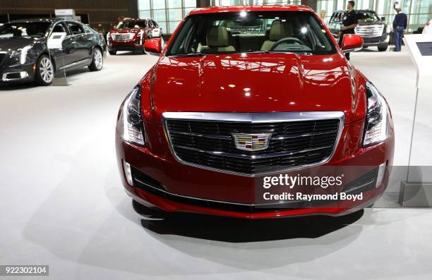 Cadillac ATS is on display at the 110th Annual Chicago Auto Show at McCormick Place in Chicago, Illinois on February 9, 2018.