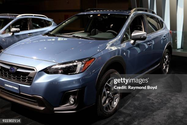 Subaru Crosstrek is on display at the 110th Annual Chicago Auto Show at McCormick Place in Chicago, Illinois on February 9, 2018.