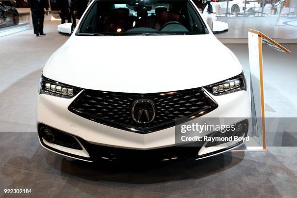 Acura TLX is on display at the 110th Annual Chicago Auto Show at McCormick Place in Chicago, Illinois on February 9, 2018.