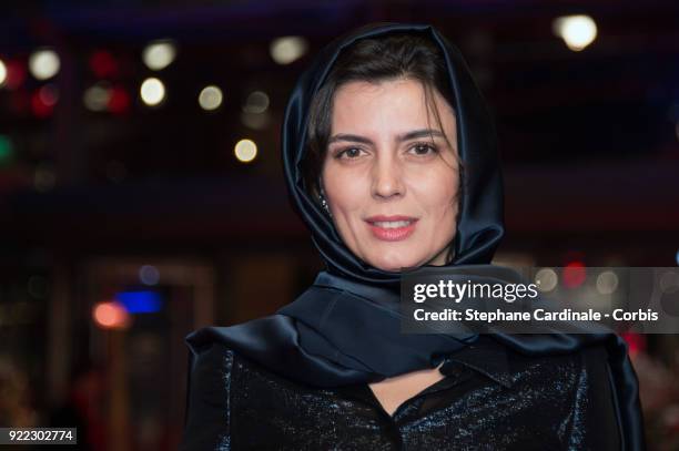 Actress Leila Hatami attends the 'Pig' premiere during the 68th Berlinale International Film Festival Berlin at Berlinale Palast on February 21, 2018...