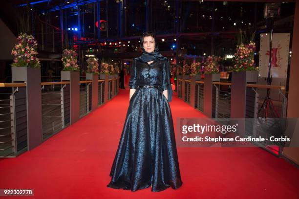 Actress Leila Hatami attends the 'Pig' premiere during the 68th Berlinale International Film Festival Berlin at Berlinale Palast on February 21, 2018...