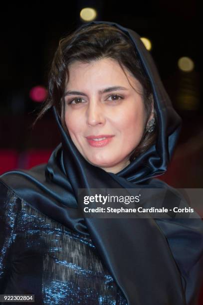 Actress Leila Hatami attends the 'Pig' premiere during the 68th Berlinale International Film Festival Berlin at Berlinale Palast on February 21, 2018...