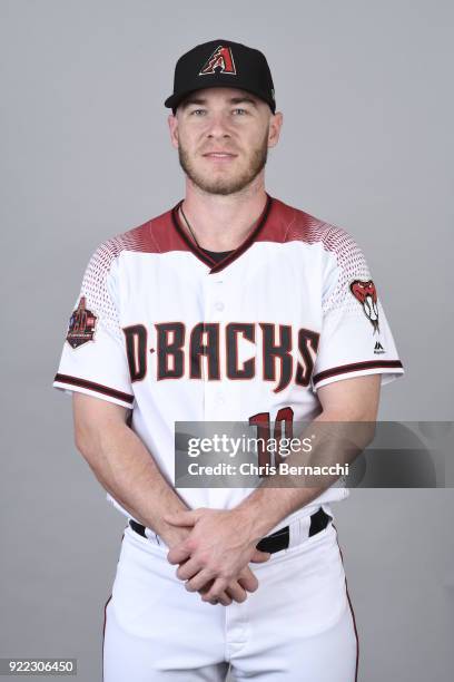 Chris Herrmann of the Arizona Diamondbacks poses during Photo Day on Tuesday, February 20, 2018 at Salt River Fields at Talking Stick in Scottsdale,...