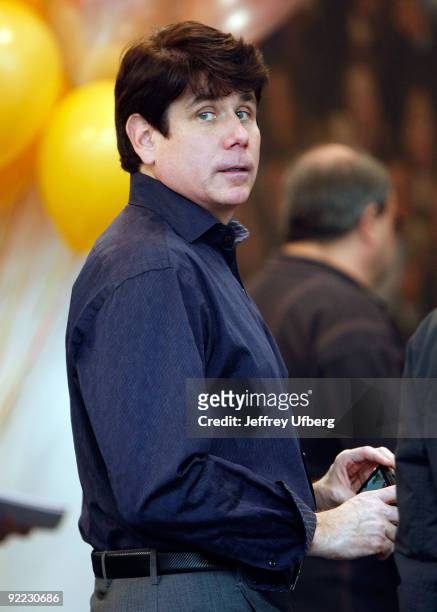 Former Governor Rod Blagojevich seen on location for "The Celebrity Apprentice" on October 22, 2009 in New York City.