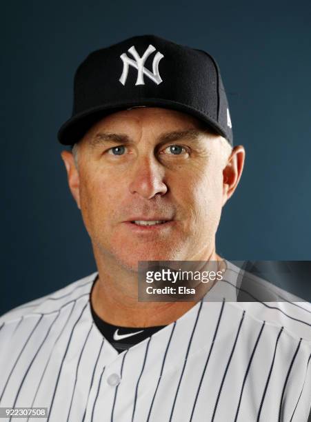 Phil Nevin of the New York Yankees poses for a portrait during the New York Yankees photo day on February 21, 2018 at George M. Steinbrenner Field in...