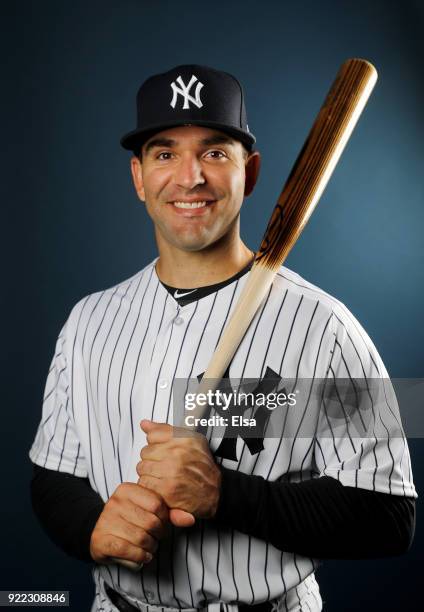 Danny Espinosa of the New York Yankees poses for a portrait during the New York Yankees photo day on February 21, 2018 at George M. Steinbrenner...