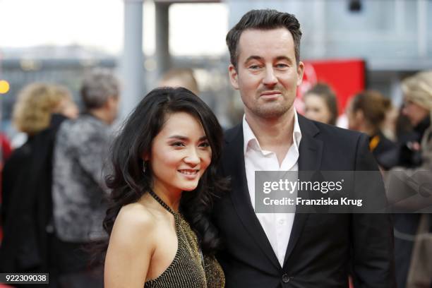 Mai Duong Kieu and Christian Schwochow attend the 'Bad Banks' premiere during the 68th Berlinale International Film Festival Berlin at Zoo Palast on...