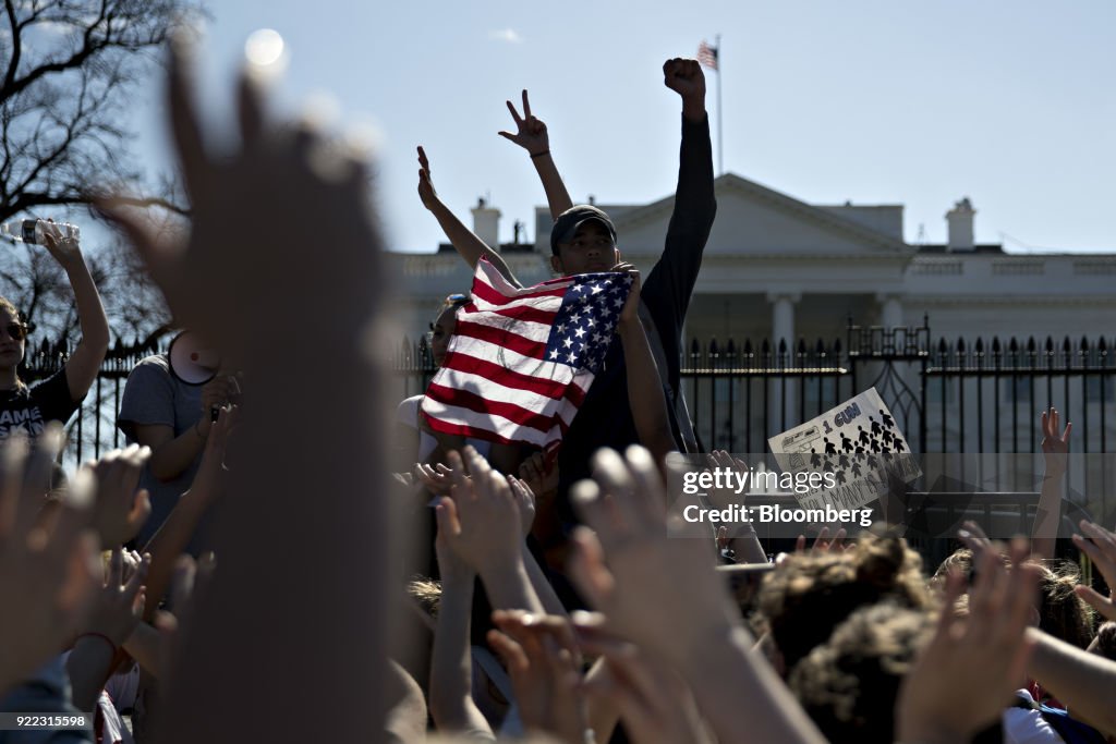 School Students Participate In A Demonstration At The White House Protesting Gun Violence