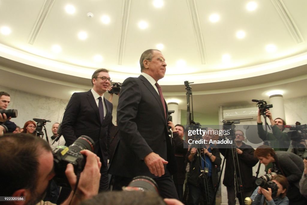 Sergey Lavrov - Aleksandar Vucic meeting in Belgrade