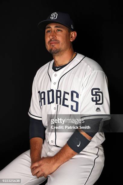 Allen Craig of the San Diego Padres poses on photo day during MLB Spring Training at Peoria Sports Complex on February 21, 2018 in Peoria, Arizona.