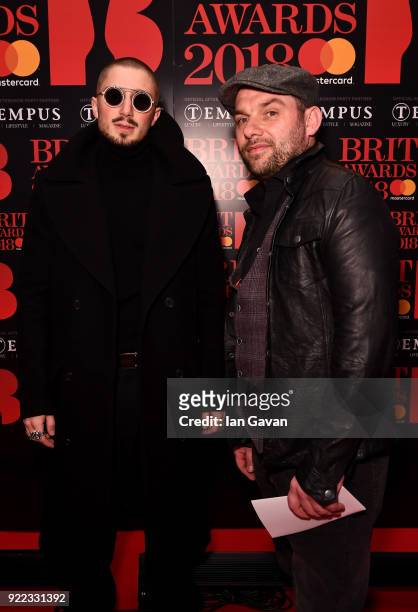 Tom London and Tempus CEO Shaun Prince arrive at the Diamond red carpet ahead of the BRITS official aftershow party, in partnership with Tempus...