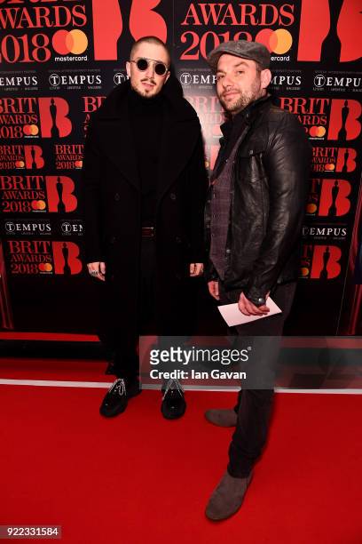 Tom London and Tempus CEO Shaun Prince arrives at the Diamond red carpet ahead of the BRITS official aftershow party, in partnership with Tempus...