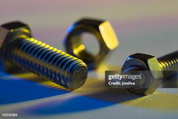 nuts and bolts - nut fastener stock pictures, royalty-free photos & images