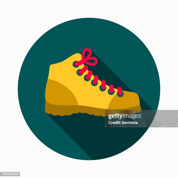 work boots flat design home improvement icon - boot stock illustrations