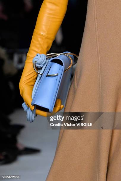 Model walks the runway at the Roksanda Ready to Wear Fall/Winter 2018-2019 fashion show during London Fashion Week February 2018 on February 19, 2018...