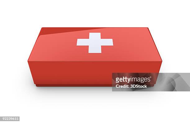 red first aid kit - red cross stock pictures, royalty-free photos & images