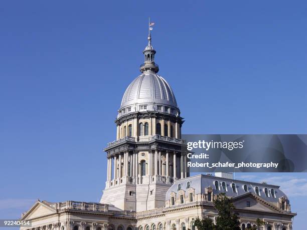 edificio del capitolio del estado de illinois - springfield illinois fotografías e imágenes de stock