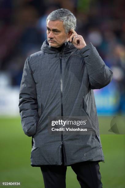 Manchester United Head Coach Jose Mourinho before the Emirates FA Cup Fifth Round match between Huddersfield Town and Manchester United at the...