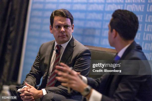 Jaime Hernandez, chief executive officer of Comision Federal de Electricidad , listens during the 13th Annual Mexican Financial Summit in Mexico...