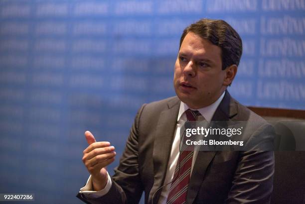 Jaime Hernandez, chief executive officer of Comision Federal de Electricidad , speaks during the 13th Annual Mexican Financial Summit in Mexico City,...