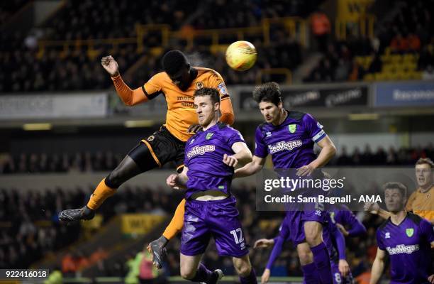 Alfred N'Diaye of Wolverhampton Wanderers scores a goal to make it 2-0 during the Sky Bet Championship match between Wolverhampton Wanderers and...