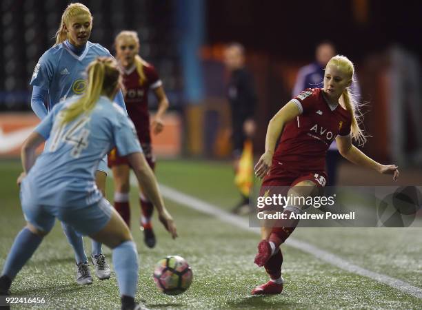 Ail Johnson of Liverpool Ladies during the FA WSL match between Liverpool Ladies and Sunderland Ladies at Select Security Stadium on February 21,...