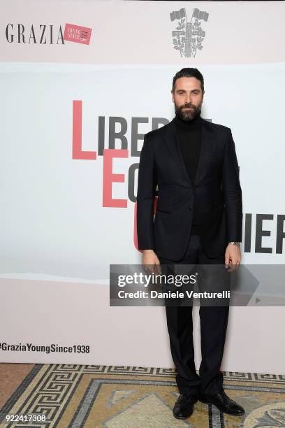 Luca Calvani attends 'Grazia Scandal' party during Milan Fashion Week Fall/Winter 2018/19 on February 21, 2018 in Milan, Italy.