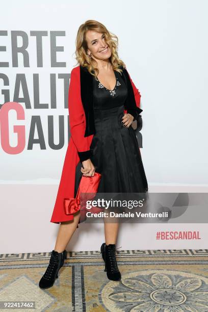 Barbara D'Urso attends 'Grazia Scandal' party during Milan Fashion Week Fall/Winter 2018/19 on February 21, 2018 in Milan, Italy.