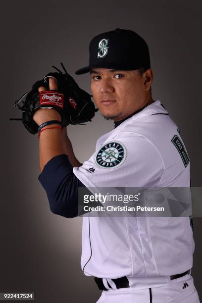 Pitcher Erasmo Ramirez of the Seattle Mariners poses for a portrait during photo day at Peoria Stadium on February 21, 2018 in Peoria, Arizona.