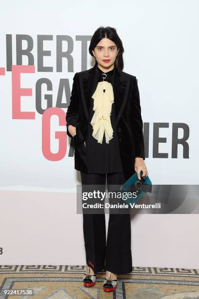 Claudia Potenza attends 'Grazia Scandal' party during Milan Fashion Week Fall/Winter 2018/19 on February 21, 2018 in Milan, Italy.