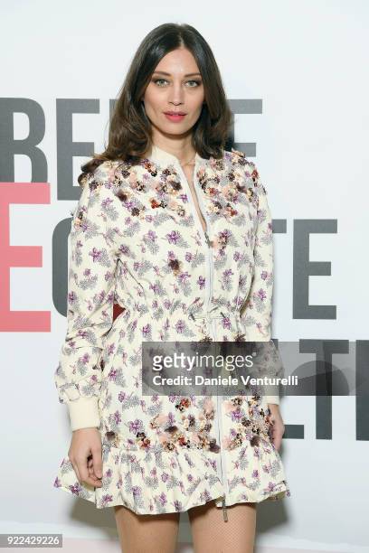 Margareth Made attends 'Grazia Scandal' party during Milan Fashion Week Fall/Winter 2018/19 on February 21, 2018 in Milan, Italy.