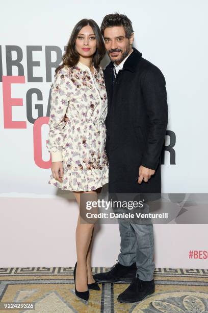 Margareth Made and Giuseppe Zeno attend 'Grazia Scandal' party during Milan Fashion Week Fall/Winter 2018/19 on February 21, 2018 in Milan, Italy.