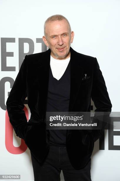 Designer Jean-Paul Gaultier attends 'Grazia Scandal' party during Milan Fashion Week Fall/Winter 2018/19 on February 21, 2018 in Milan, Italy.