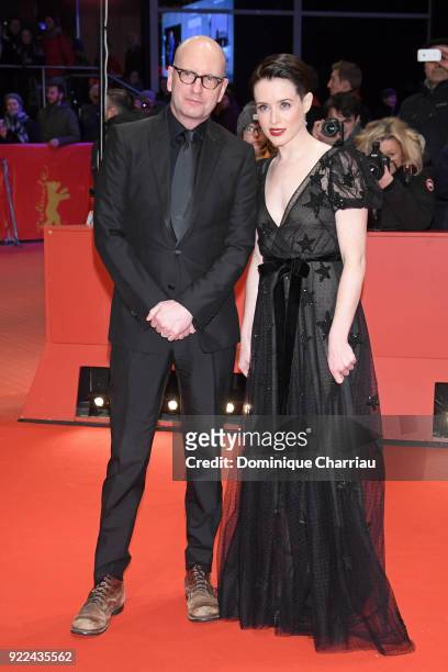 Steven Soderbergh and Claire Foy attend the 'Unsane' premiere during the 68th Berlinale International Film Festival Berlin at Berlinale Palast on...