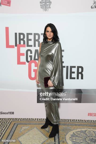 Caterina Poulain attends 'Grazia Scandal' party during Milan Fashion Week Fall/Winter 2018/19 on February 21, 2018 in Milan, Italy.