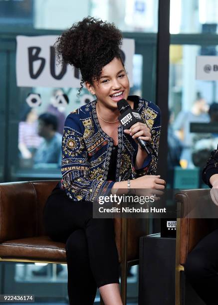 Sofia Wylie attends Build Series to discuss 'Andi Mack' at Build Studio on February 21, 2018 in New York City.