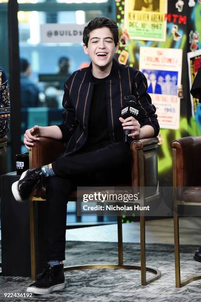 Joshua Rush attends Build Series to discuss 'Andi Mack' at Build Studio on February 21, 2018 in New York City.