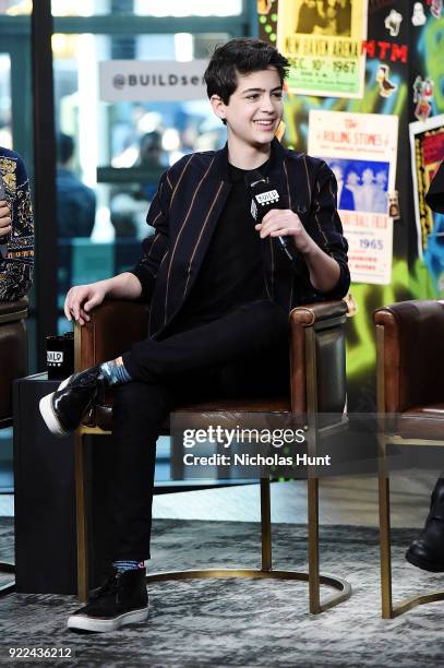 Joshua Rush attends Build Series to discuss 'Andi Mack' at Build Studio on February 21, 2018 in New York City.