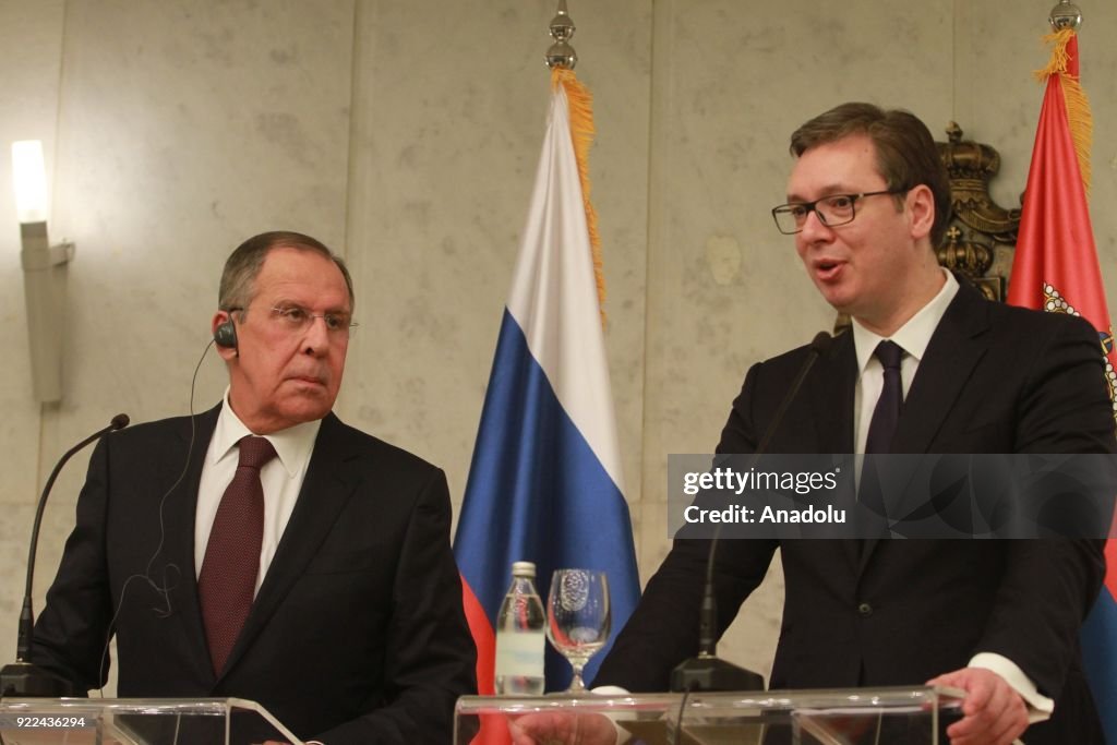 Sergey Lavrov - Aleksandar Vucic joint press conference in Belgrade