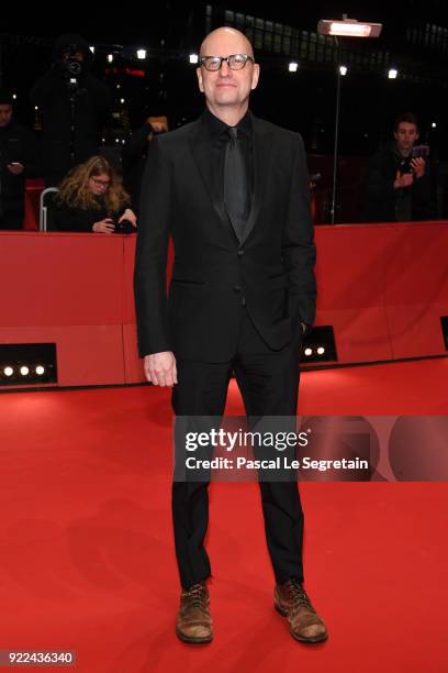 Steven Soderbergh attends the 'Unsane' premiere during the 68th Berlinale International Film Festival Berlin at Berlinale Palast on February 21, 2018...