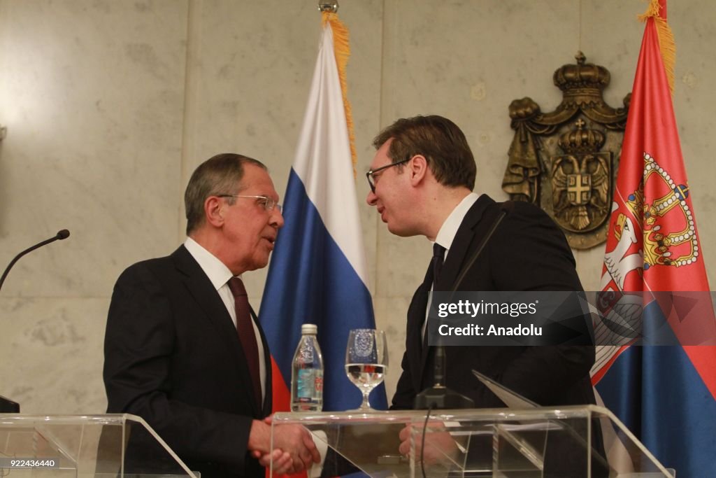 Sergey Lavrov - Aleksandar Vucic joint press conference in Belgrade