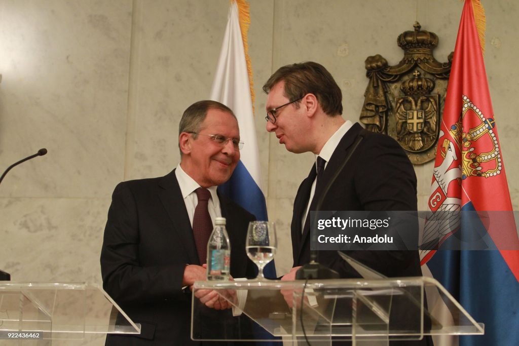 Sergey Lavrov - Aleksandar Vucic joint press conference in Belgrade