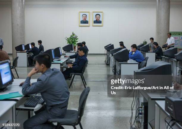Computers room in the Grand people's study house, Pyongan Province, Pyongyang, North Korea on May 22, 2009 in Pyongyang, North Korea.