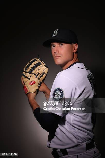 Pitcher Mike Morin of the Seattle Mariners poses for a portrait during photo day at Peoria Stadium on February 21, 2018 in Peoria, Arizona.