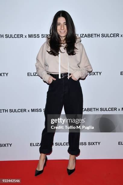 Alessandra Airo attends ELIZABETH SULCER X MISS SIXTY on February 21, 2018 in Milan, Italy.