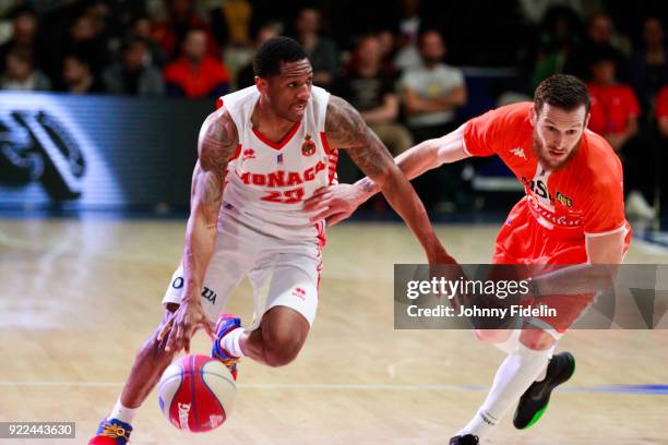 Gerald Robinson of Monaco during the Final Leaders Cup match between Le Mans and Monaco at Disneyland Resort Paris on February 18, 2018 in Paris,...