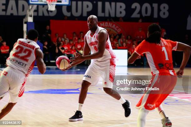 Ali Traore of Monaco during the Final Leaders Cup match between Le Mans and Monaco at Disneyland Resort Paris on February 18, 2018 in Paris, France.